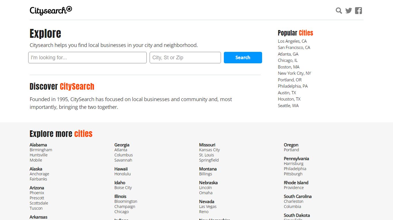 CitySearch - Your local city guide